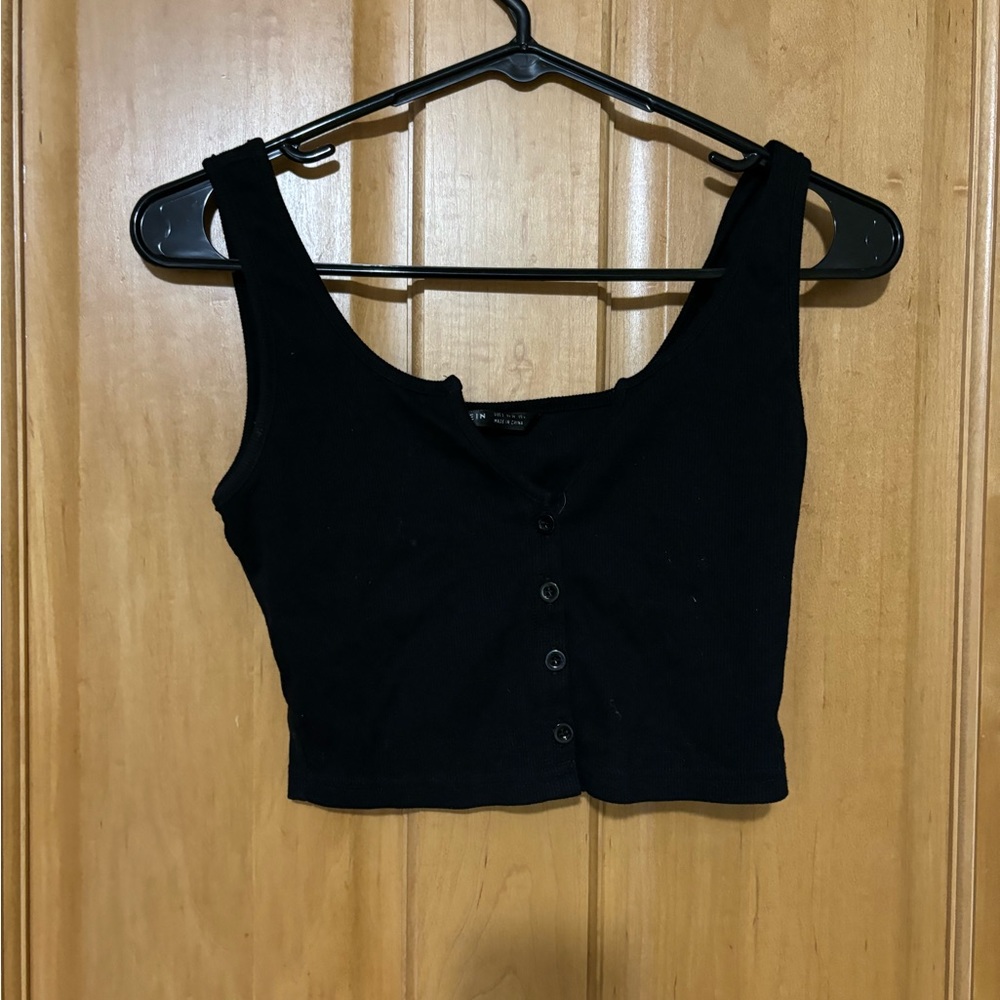 Black & Red Crop Top. Size XS/S